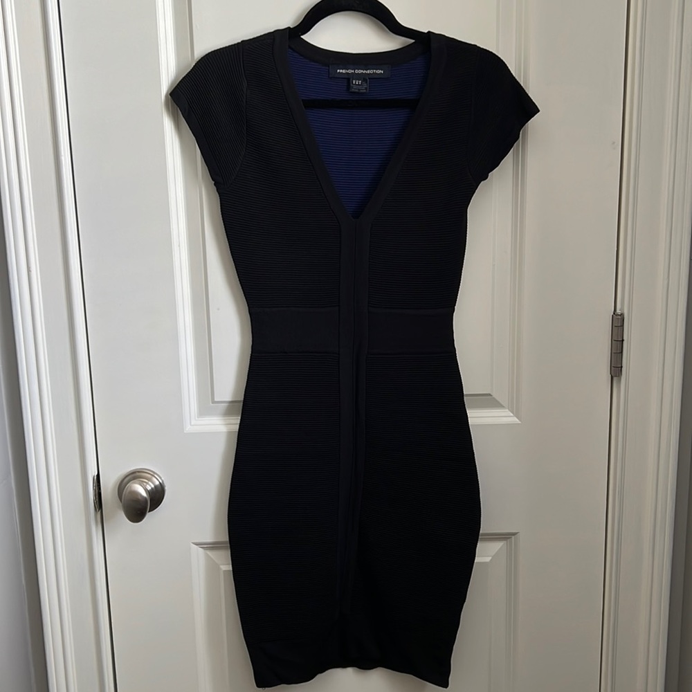 French Connection Like New Mini Bodycon Dress - Black (US4; UK8)
